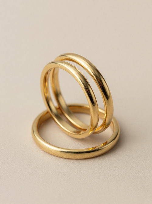 Anillo solitario minimalista