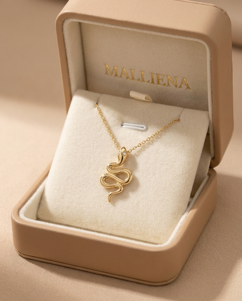 Collar Serpiente en la caja de regalo MALLIENA