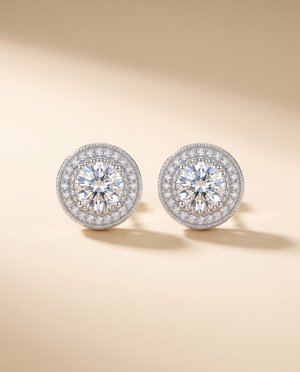 Aretes Halo Circonita - MALLIENA