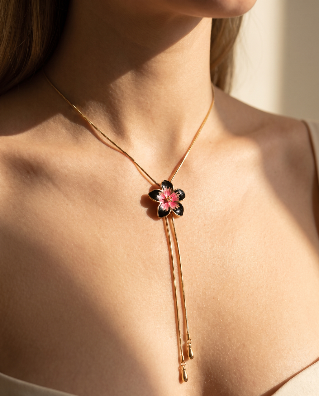 Collar Lariat Flor - MALLIENA