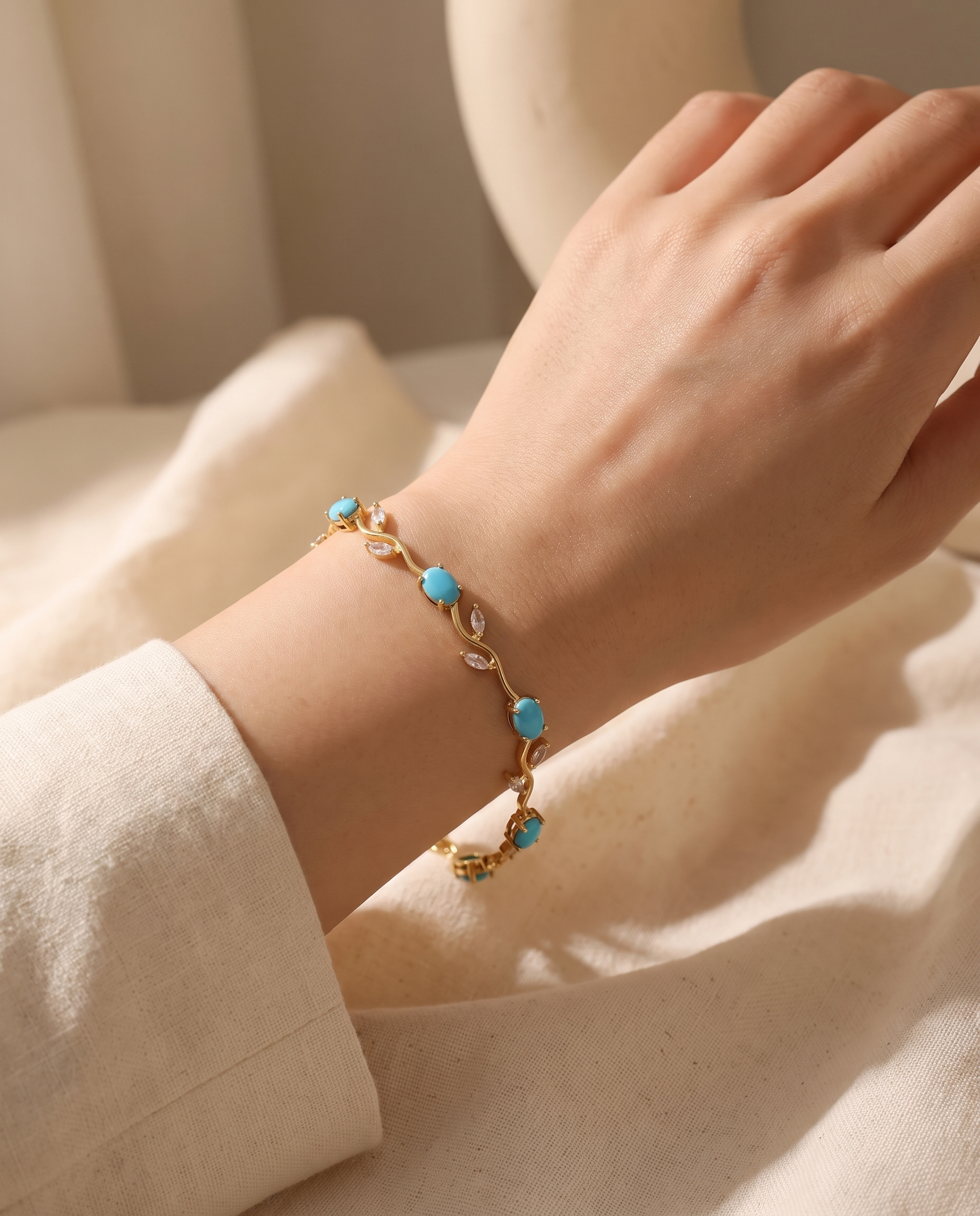 Pulsera Flor Turquesa - MALLIENA