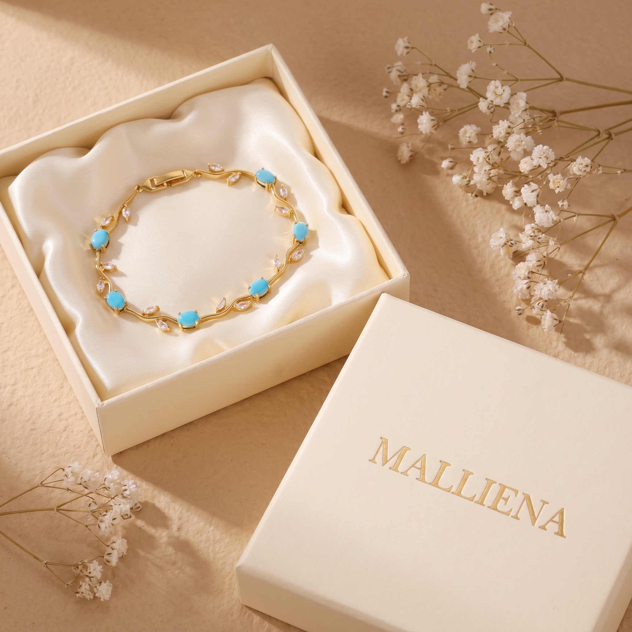 Pulsera Flor Turquesa - MALLIENA
