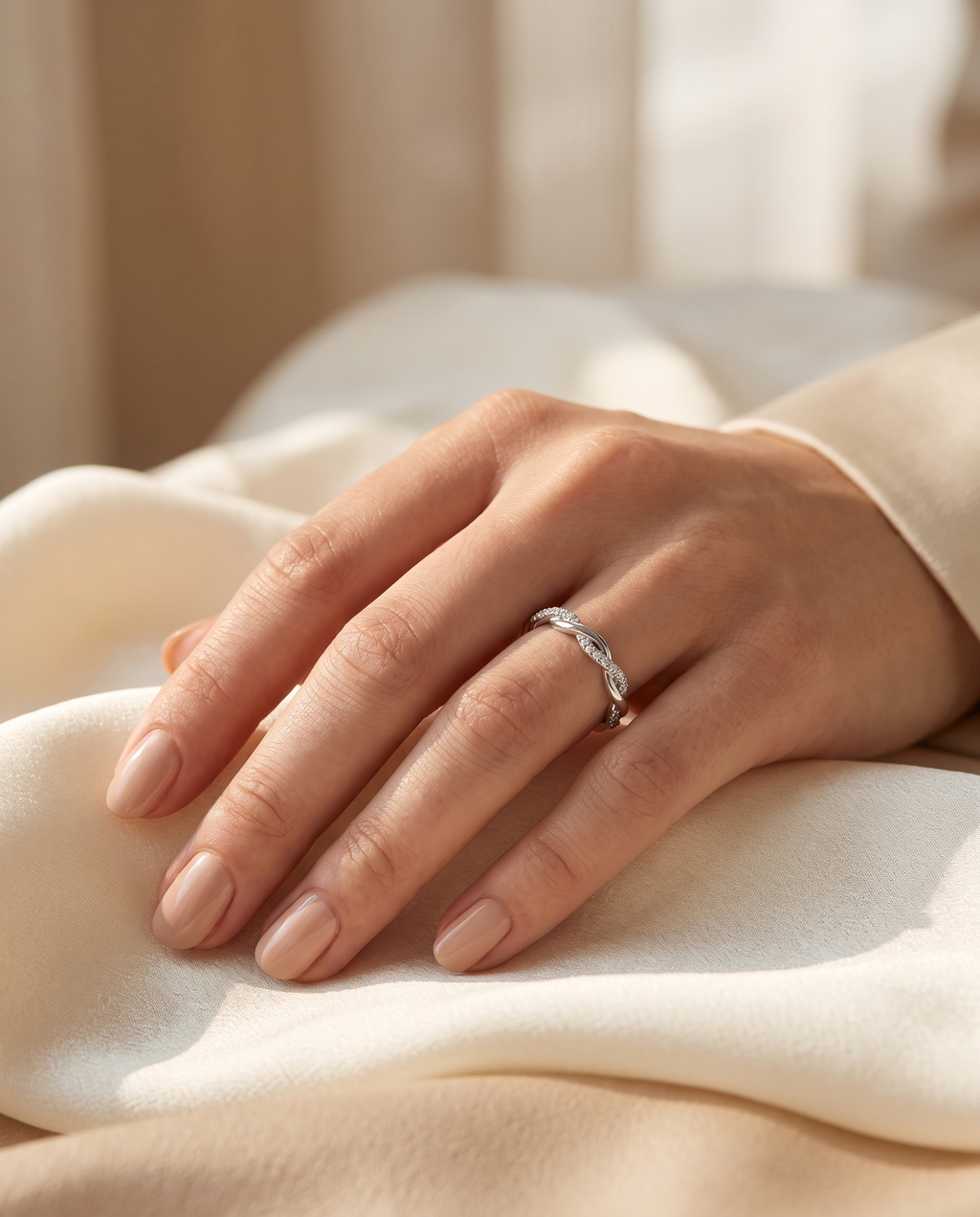 Anillo Trenzado Circonita - MALLIENA