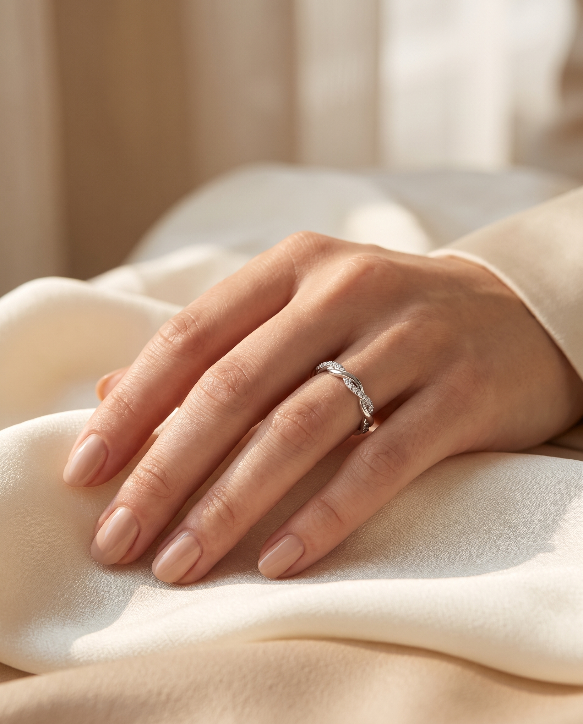 Anillo Trenzado Circonita - MALLIENA
