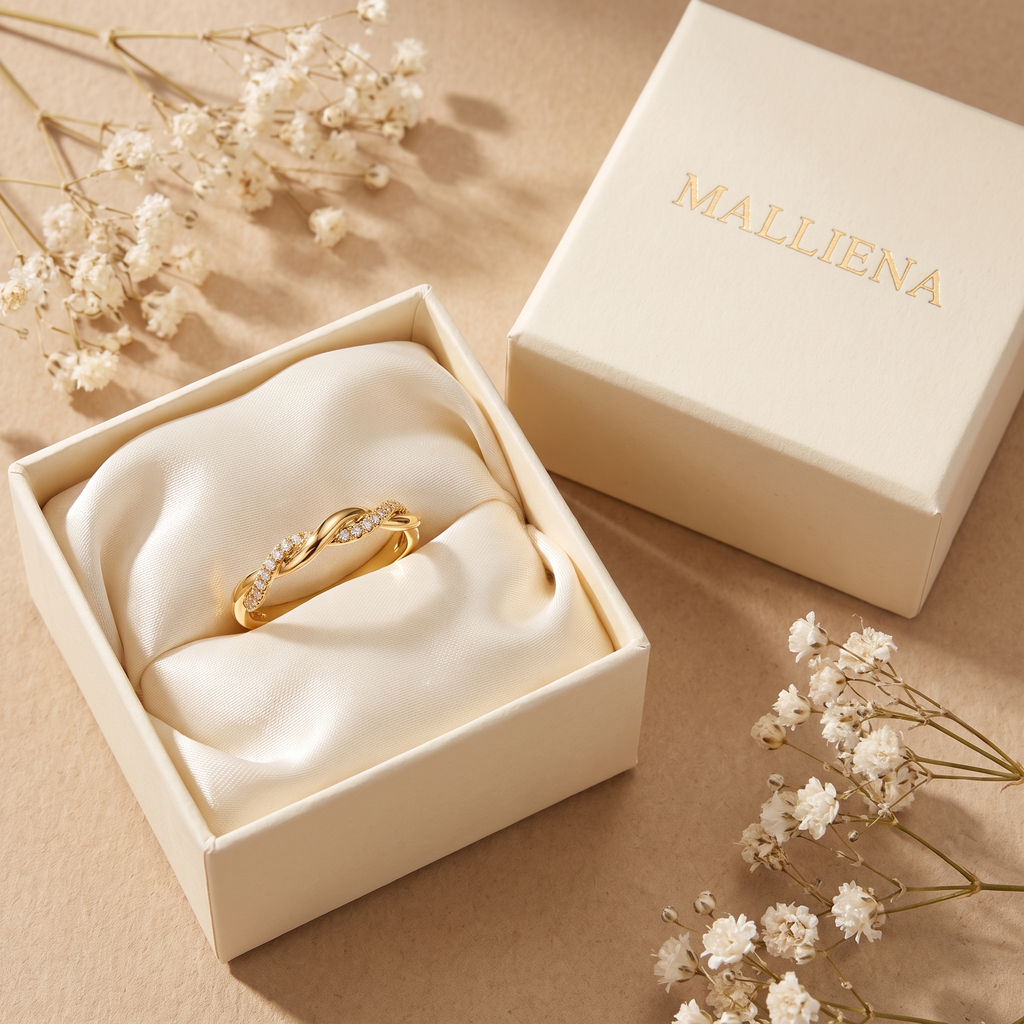 Anillo Trenzado Circonita - MALLIENA