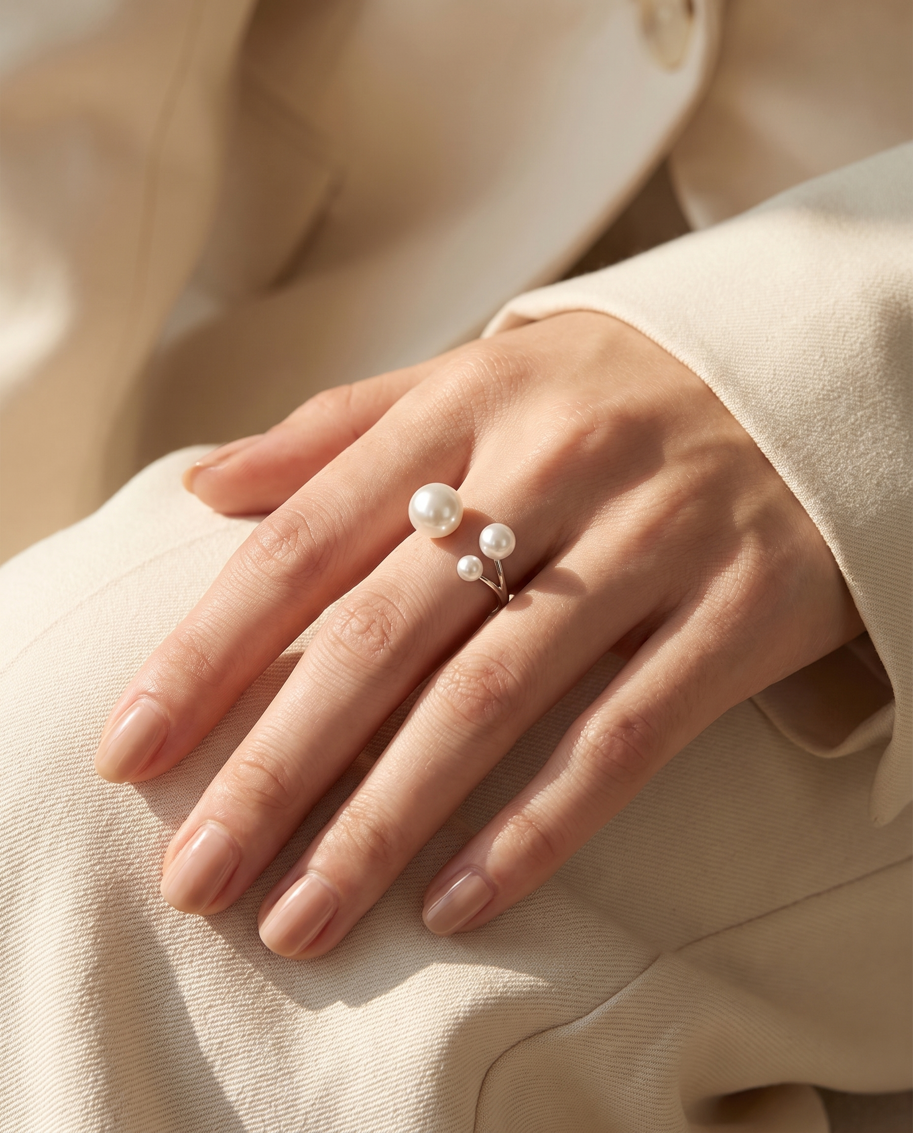 Anillo Perla Ajustable - MALLIENA