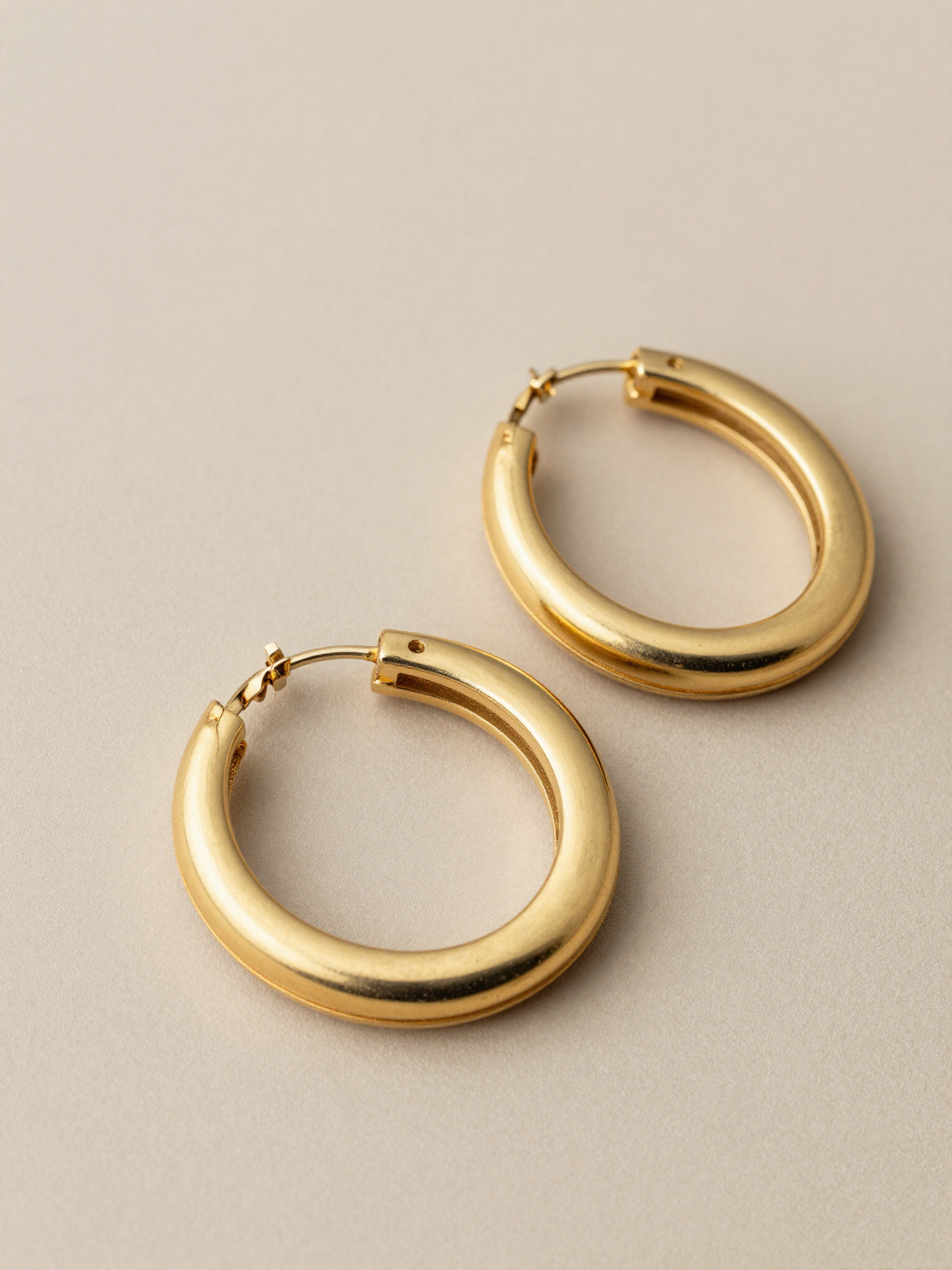 Pendientes de aro dorados