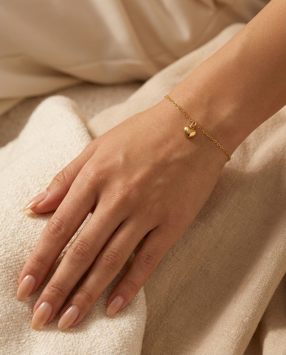 Mujer con Pulsera con Corazón MALLIENA
